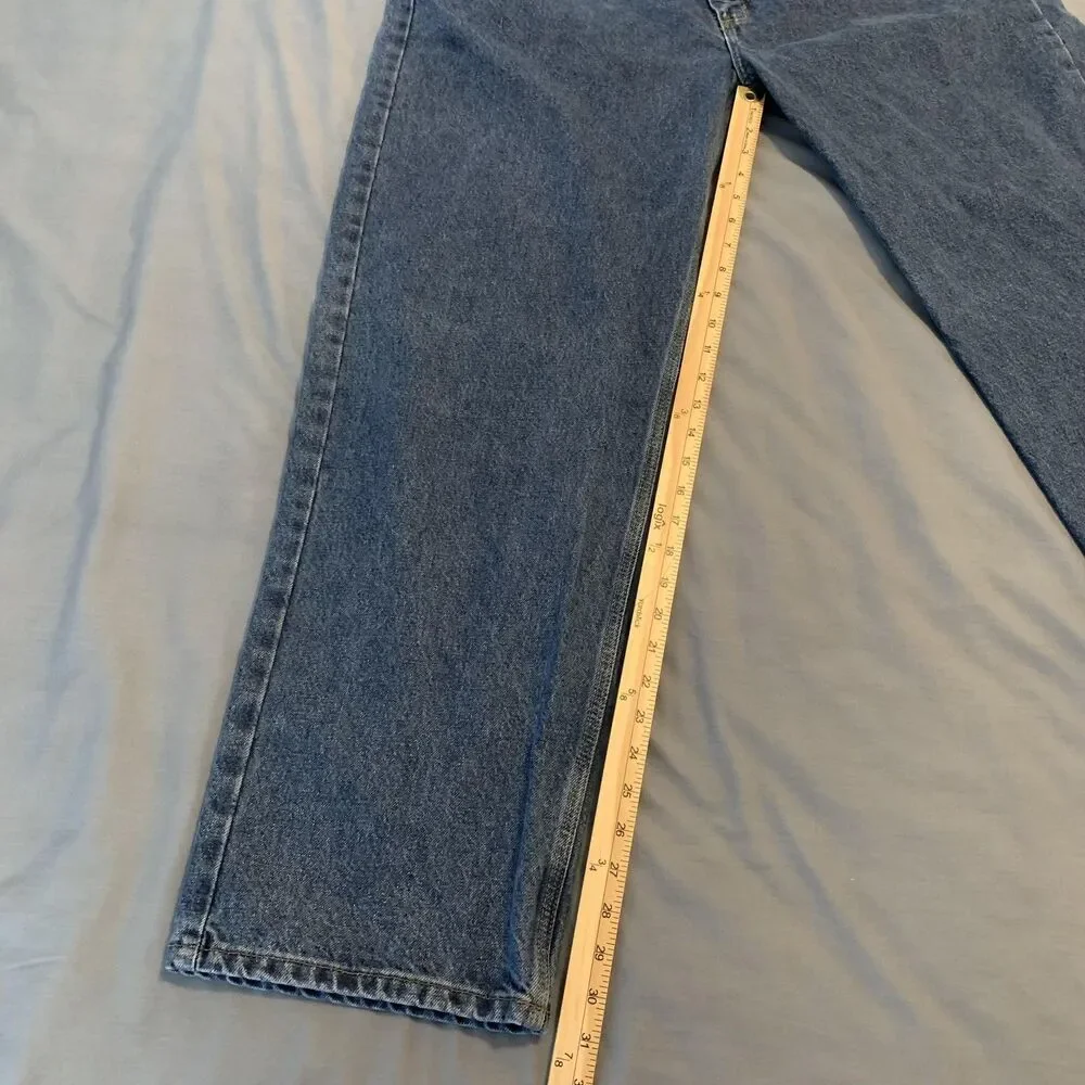 Carhartt Jeans Mens 44x32 Blue Wash Straight Leg Traditional Fit Denim Pants‎